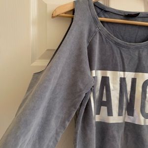 Material girl open shoulder top